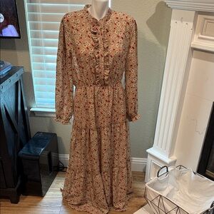Hayden Floral Long Sleeve Dress - L